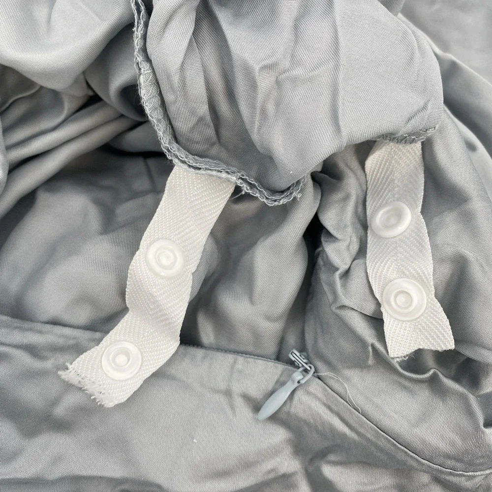 Cozy Earth Duvet Cover KING Shore Ice Blue Luxury Viscose Bamboo Canvas Tote